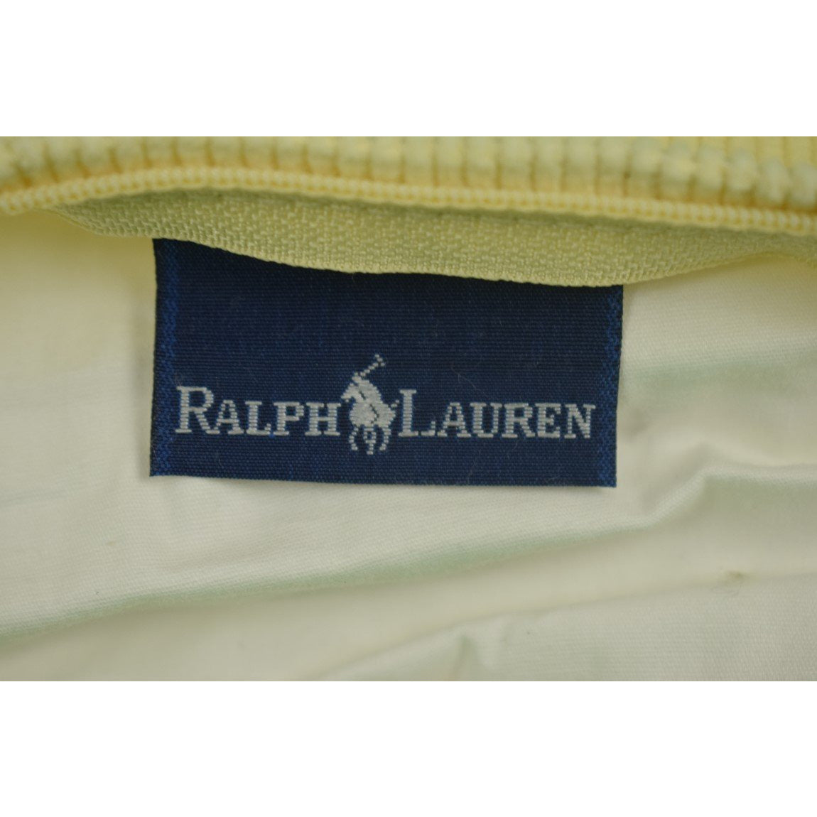 'Ralph Lauren Yellow Pinwale Corduroy w/ Embroidered Spaniel Pillow'