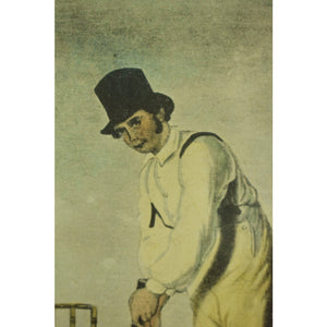 Fuller Pilch Cricket Player Hand-Colour Litho