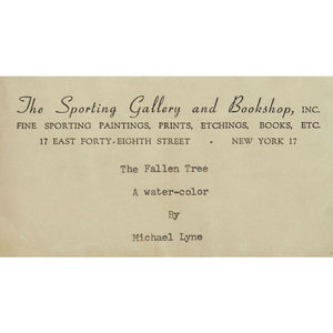 Michael Lyne 'The Fallen Tree' Timber Jumping Watercolour c1953