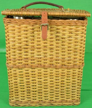 "Abercrombie & Fitch English Wicker Hamper w/ Hot & Cold Thermos & Sandwich Tin" (SOLD)