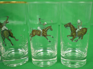 Set of 6 Polo Player Highball Glasses