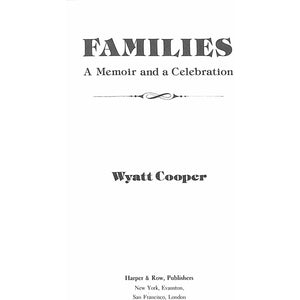 Families: A Memoir and a Celebration