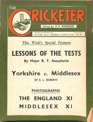 'The Cricketer - August 28, 1937'