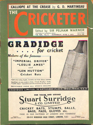 'The Cricketer - June 4, 1938'