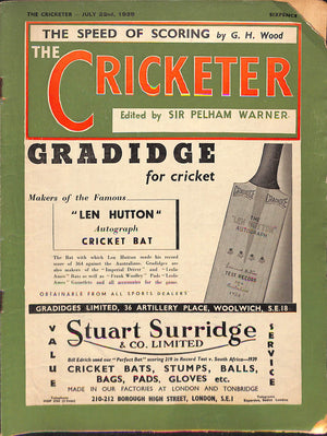 'The Cricketer - July 22nd, 1939'