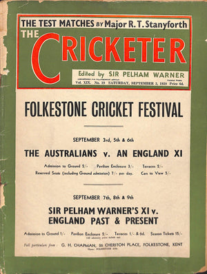'The Cricketer - September 3, 1938'