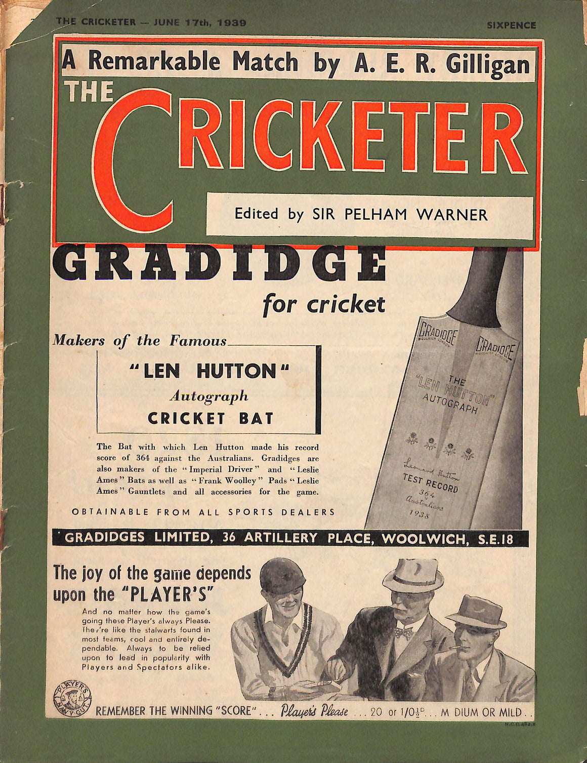 'The Cricketer - June 17th, 1939'