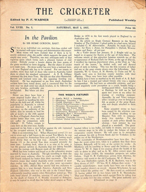'The Cricketer - May 1, 1937: Pages 1-32'