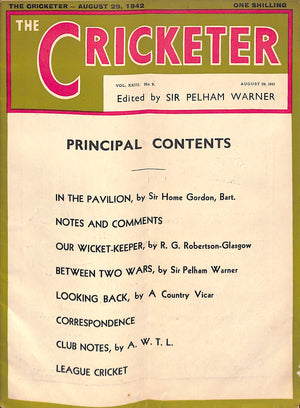 'The Cricketer - August 29, 1942'