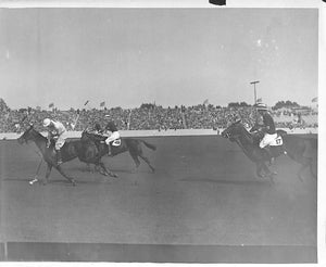 'Tommy Hitchcock 'Leading The Way at Meadow Brook' 1928 B&W Photo