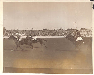 "Tommy Hitchcock Leading The Way To Another American Goal At Meadow Brook" 1927 B/W Photo