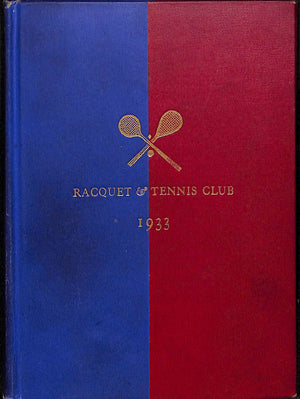 "Racquet & Tennis Club" 1933 (SOLD)