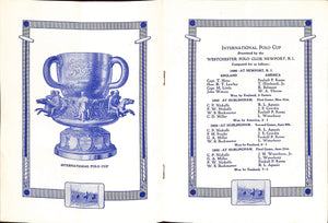 "Polo Association: Official 1913 Meadow Brook Club Programme & Lapel Badge" (SOLD)