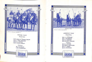 "Polo Association: Official 1913 Meadow Brook Club Programme & Lapel Badge" (SOLD)
