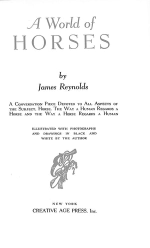 "A World Of Horses" 1947 REYNOLDS, James