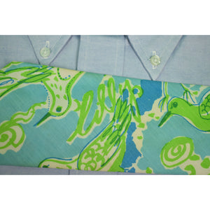 "Lilly Pulitzer x Chipp Blue/ Green 'Seagull' Cotton Tie" (SOLD)