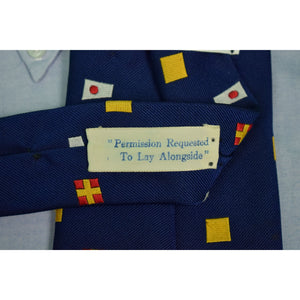 Chipp "Permission Requested to Lay Alongside" Navy Terelene Twill Tie