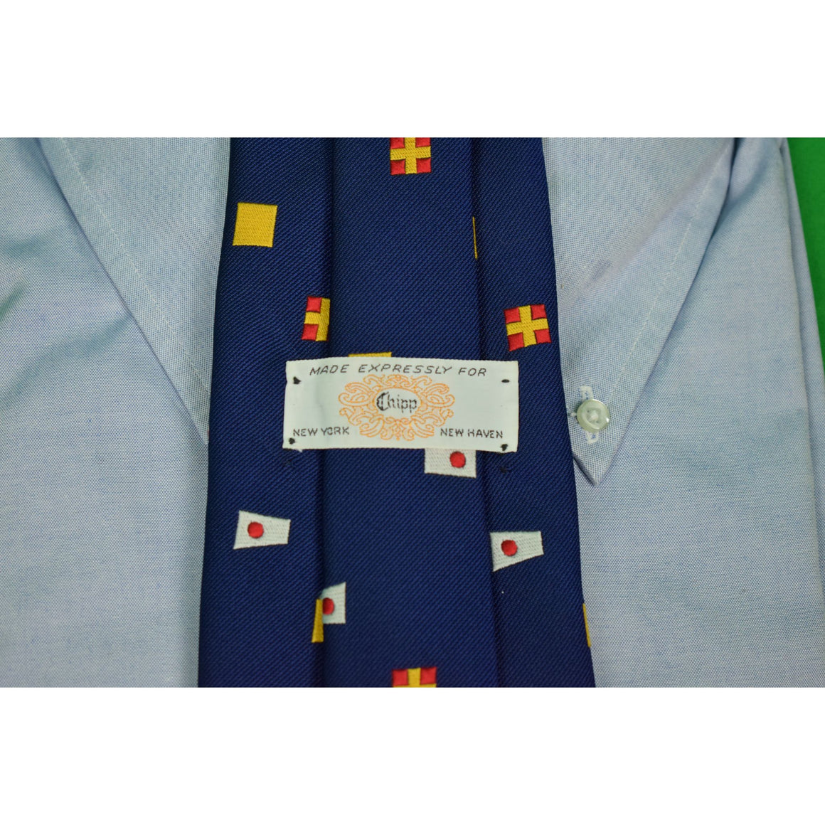 Chipp "Permission Requested to Lay Alongside" Navy Terelene Twill Tie