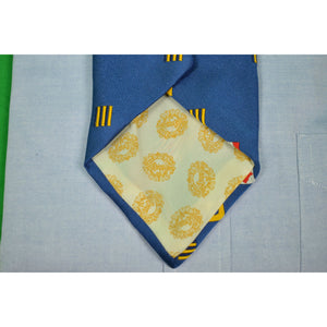"Chipp Royal Blue Poly Tie w/ Signal Flags"