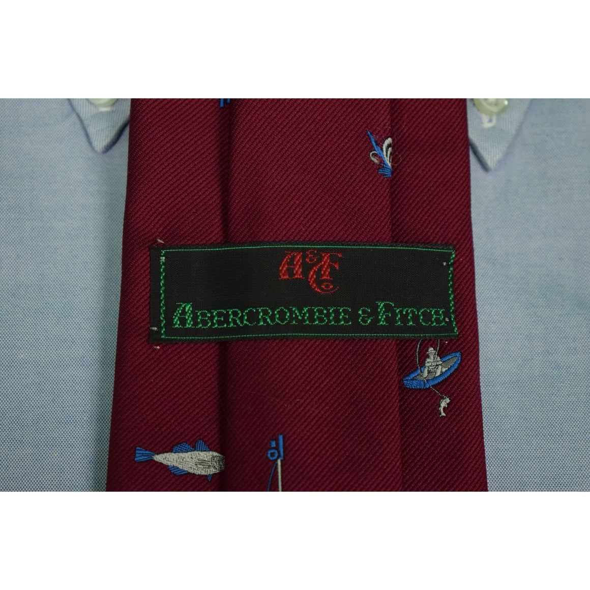 Abercrombie & Fitch Burg Angling Silk Twill Tie