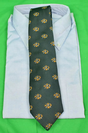 "The Crossroads of Sport Hunter Green Poly Twill Tie" (SOLD)
