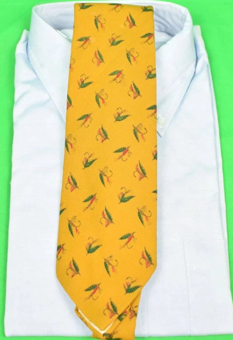 "Chipp Mustard Wool Challis Trout-Fly Tie" (SOLD)