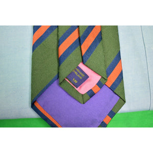 Seaward & Stearn English Regimental Stripe Wool/ Silk Tie