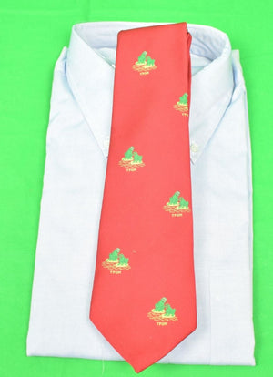 "Chipp YPOM Poly Red w/ Green Frog Club Tie"
