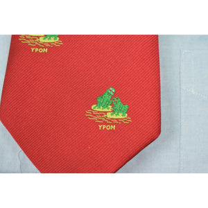 "Chipp YPOM Poly Red w/ Green Frog Club Tie"