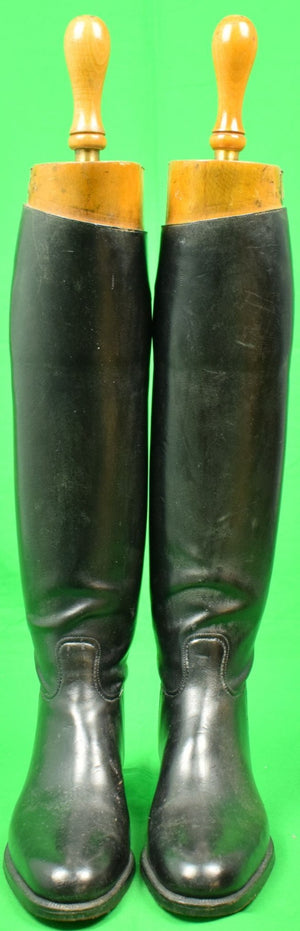 Maxwell London Riding/ Hunting Black Boots Made for Mrs. Geoffrey M. Gates