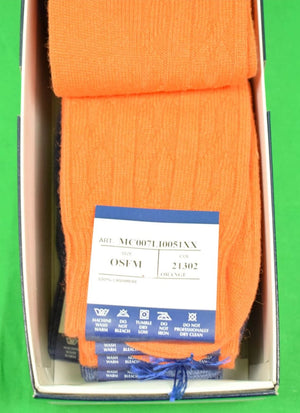 "Box x 6 The Andover Shop Italian Cashmere Orange/ Slate Mid-Length Hosiery" (NWT) (SOLD)