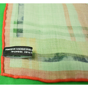 Macclesfield English 70% Wool/ 30% Silk Plaid Preppy Fox Pocket Sq" (NEW) (SOLD)