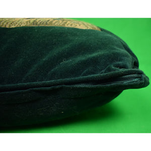 "Petit-Needlepoint Horse Pillow w/ Hunter Green Velvet"