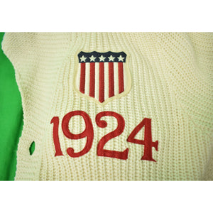 "Rugby Ralph Lauren Cardigan w/ 1924 Olympic Crest Sweater" Sz M (SOLD)