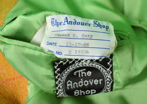 The Andover Shop Custom Orange w/ Green Windowpane Tweed Jacket Sz 46L (SOLD)