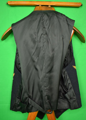 "Hand-Needlepoint Shooter/ Huntsman's Black Vest" Sz 42R (SOLD)