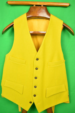 Paul Stuart Yellow Boxcloth 'Postboy' Waistcoat Sz 40R (SOLD)