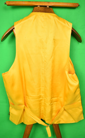 Paul Stuart Boxcloth Green Wool 'Postboy' Vest Sz: 40 Long