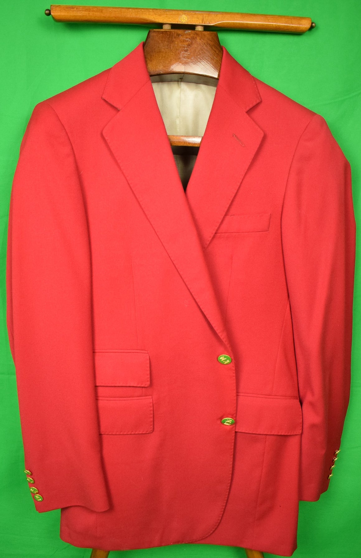 Polo Ralph Lauren M.F.H. Red Doeskin Flannel Blazer Sz: 39 R