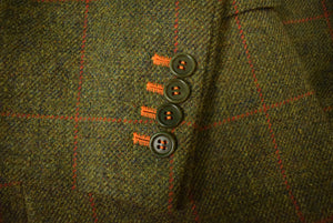 Magee of Ireland Windowpane Tweed Oxford Shooting Jacket Sz: 46R