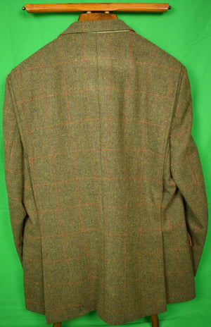 Magee of Ireland Windowpane Tweed Oxford Shooting Jacket Sz: 46R