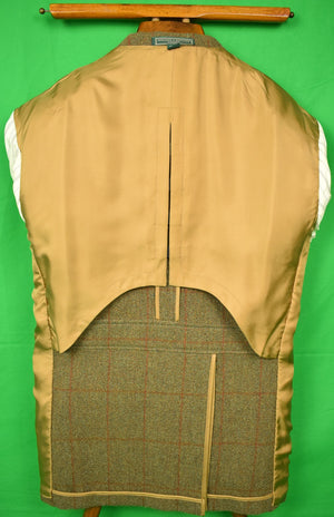 "Holland & Holland Windowpane/ Herringbone Tweed Shooting Jacket" Sz: 42R (New w/ H&H Tags) (SOLD)