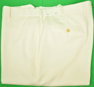 Brooks Brothers 'Madison' Winter White Flannel Trousers Sz: 40W/32L (SOLD)