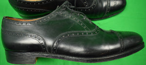"Peal & Co for Brooks Brothers Black Cap Toe Oxfords" Sz 11 D