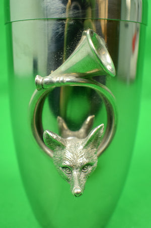"Fox-Mask/ Hunting Horn Chrome Cocktail Shaker" (SOLD)