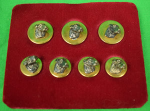 "Chipp Dog-Head Brass Blazer Buttons" (New/ Old Stock in Box)