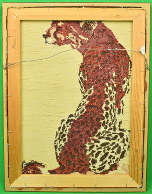 Cheetah Hand-Needlepoint Panel