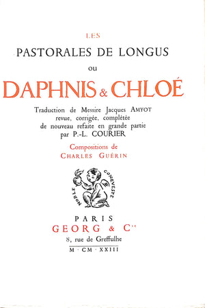 "Daphnis & Chloe" 1923 LONGUS