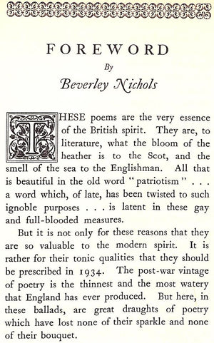 "A Book of Old Ballads" NICHOLS, Beverley BROCK, H.M. [illustrated by]