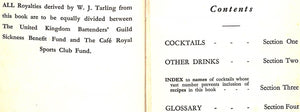"Cafe Royal Cocktail Book 1937" TARLING, W.J. [Compiled by]/ CARTER, Frederick [Illustrated by] (SOLD)